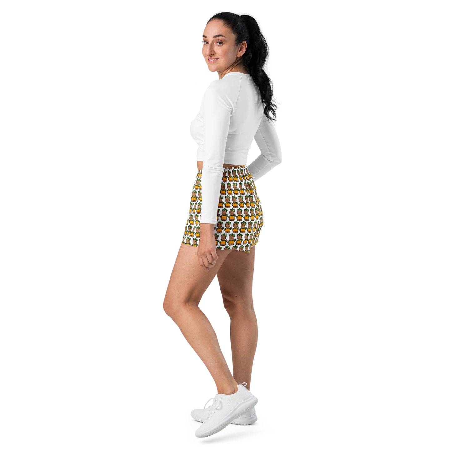 Hello Cappy All-Over Print Unisex Athletic Shorts - Premium  from Wanna Freestyle Designs - Just $35! Shop now at Wanna Freestyle Designs