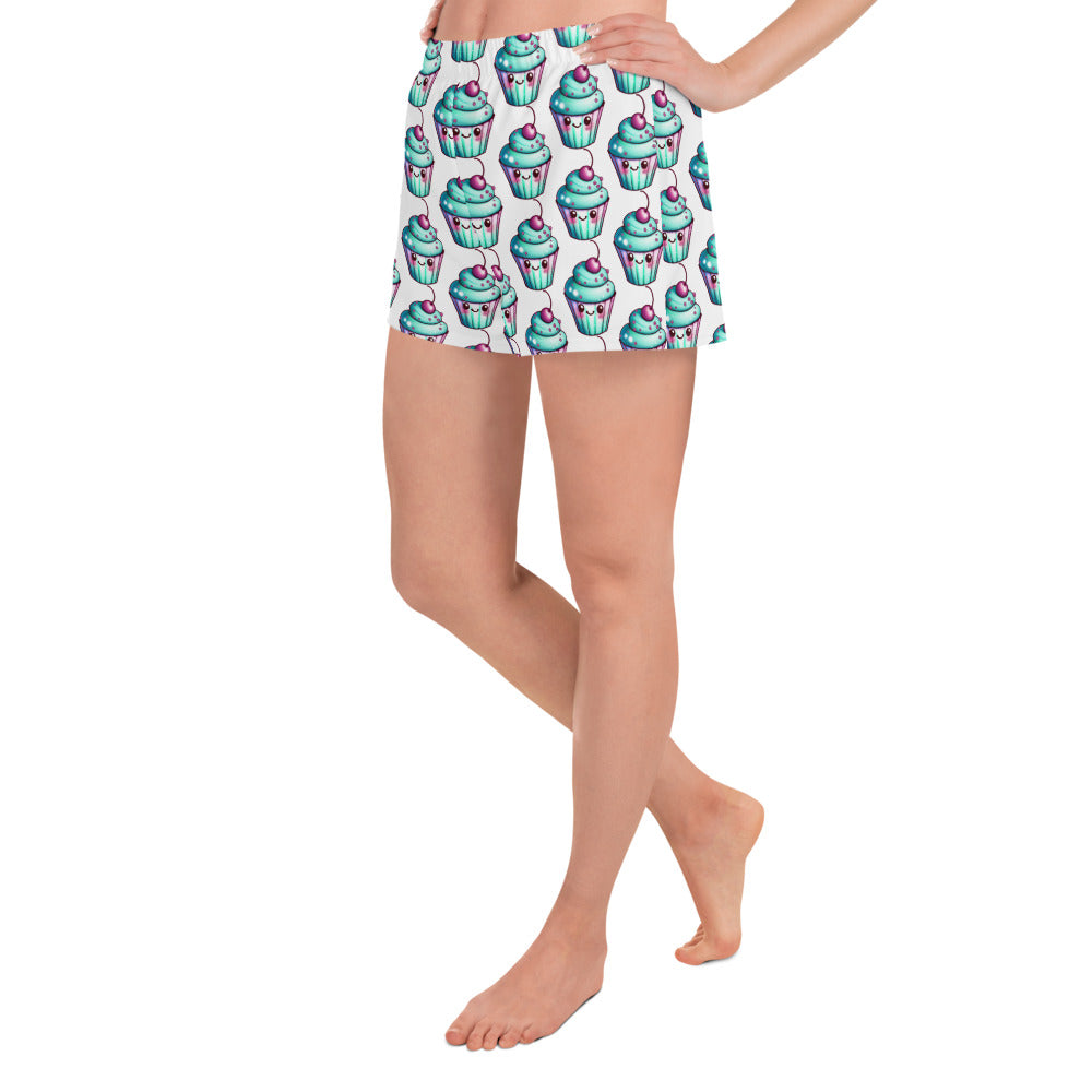 Little Cupcakes Women’s Recycled Athletic Shorts - Premium shorts from Wanna Freestyle - Just $29.95! Shop now at Wanna Freestyle