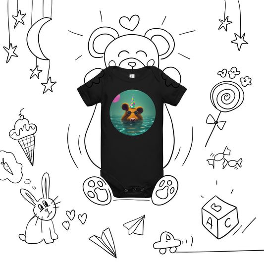 Capybara Birthday Baby short sleeve one piece - Premium T-Shirt from Wanna Freestyle Designs - Just $19.99! Shop now at Wanna Freestyle Designs