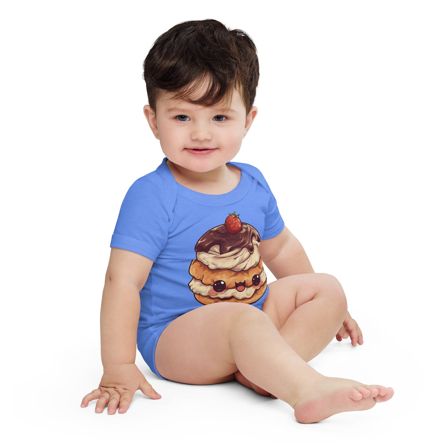 Happy Cream Puff Baby short sleeve one piece - Premium T-Shirt from Wanna Freestyle Designs - Just $19.99! Shop now at Wanna Freestyle Designs