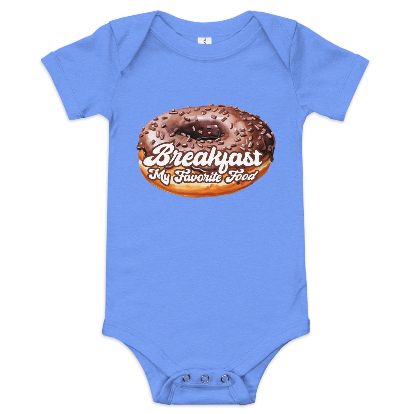 Breakfast my Favorite Food Baby short sleeve one piece - Premium T-Shirt from Wanna Freestyle Designs - Just $19.99! Shop now at Wanna Freestyle Designs