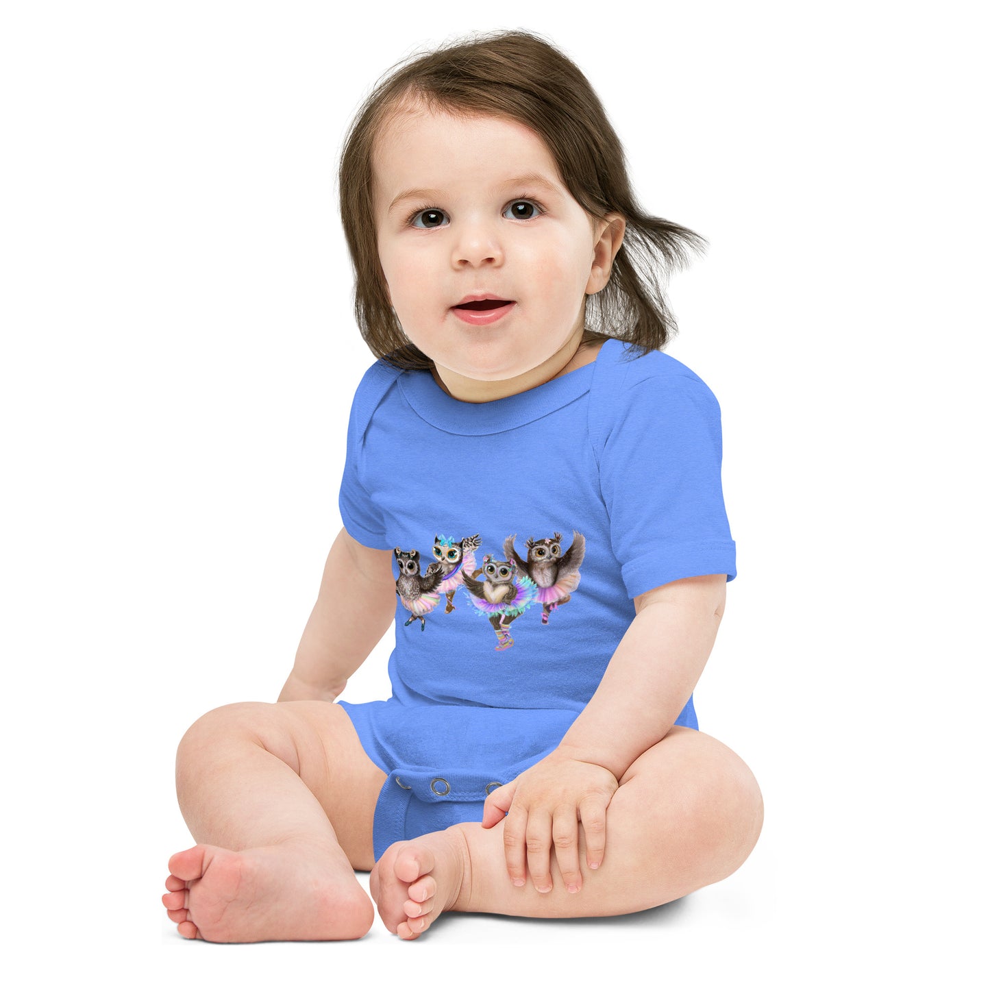 Adorable Owl Ballet Baby short sleeve one piece - Premium T-Shirt from Wanna Freestyle Designs - Just $19.99! Shop now at Wanna Freestyle Designs