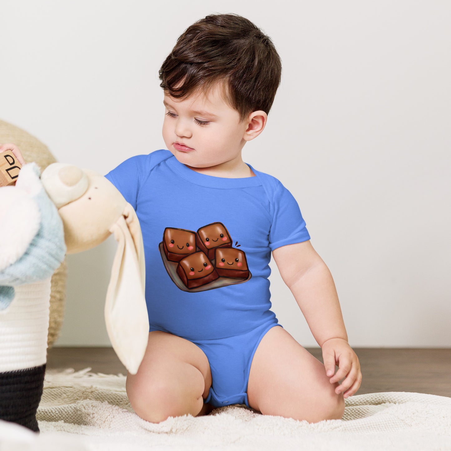 Adorable Brownies Baby short sleeve one piece - Premium T-Shirt from Wanna Freestyle Designs - Just $19.99! Shop now at Wanna Freestyle Designs