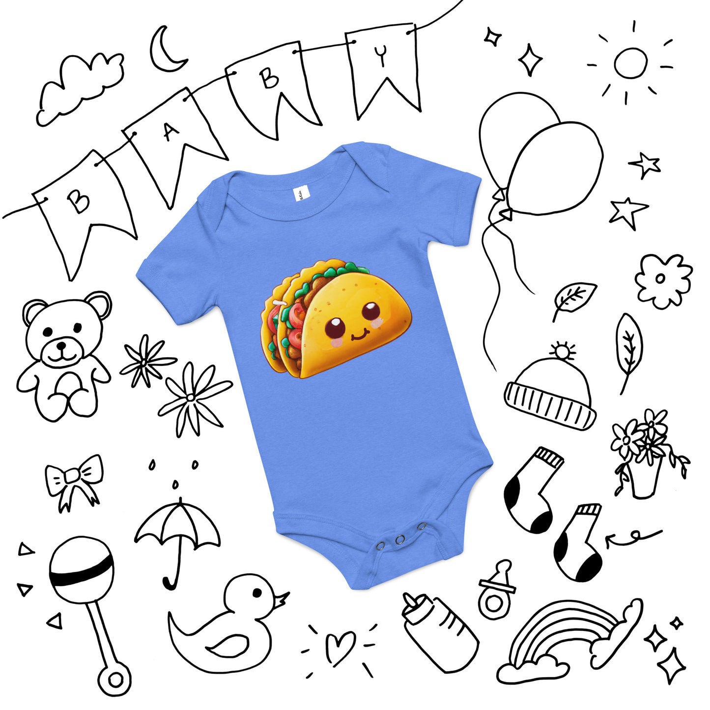 Little Tacos Baby short sleeve one piece - Premium T-Shirt from Wanna Freestyle Designs - Just $19.99! Shop now at Wanna Freestyle Designs