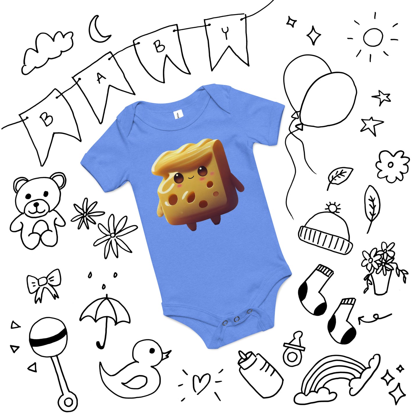 The Big Cheese Baby short sleeve one piece - Premium T-Shirt from Wanna Freestyle Designs - Just $19.99! Shop now at Wanna Freestyle Designs