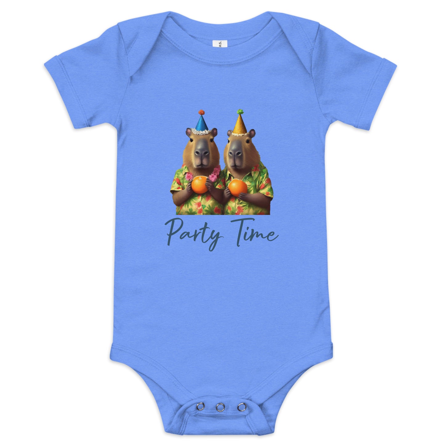 Capybara Party 2 Baby short sleeve one piece - Premium T-Shirt from Wanna Freestyle Designs - Just $19.99! Shop now at Wanna Freestyle Designs