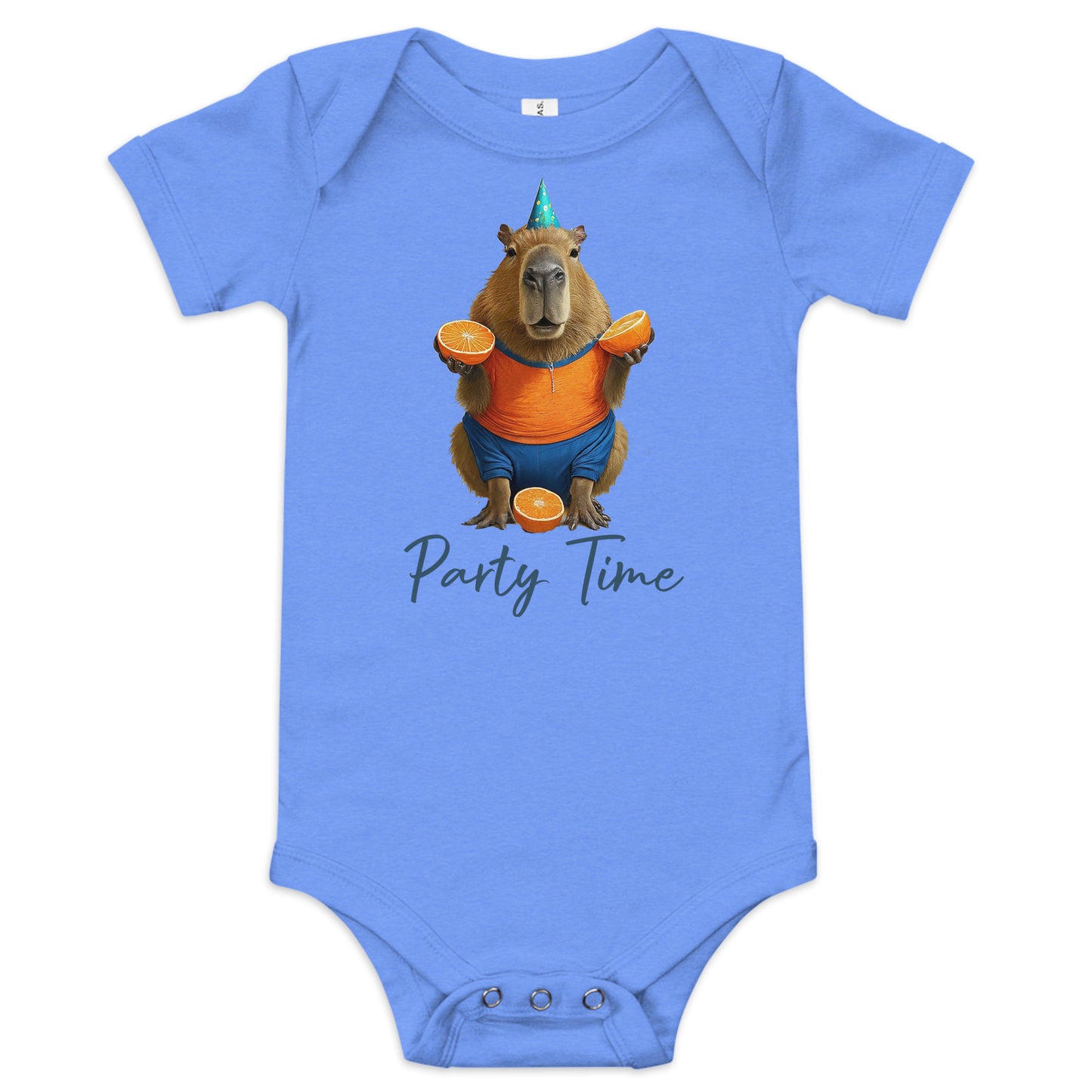 Capybara Party Baby short sleeve one piece - Premium T-Shirt from Wanna Freestyle Designs - Just $19.99! Shop now at Wanna Freestyle Designs