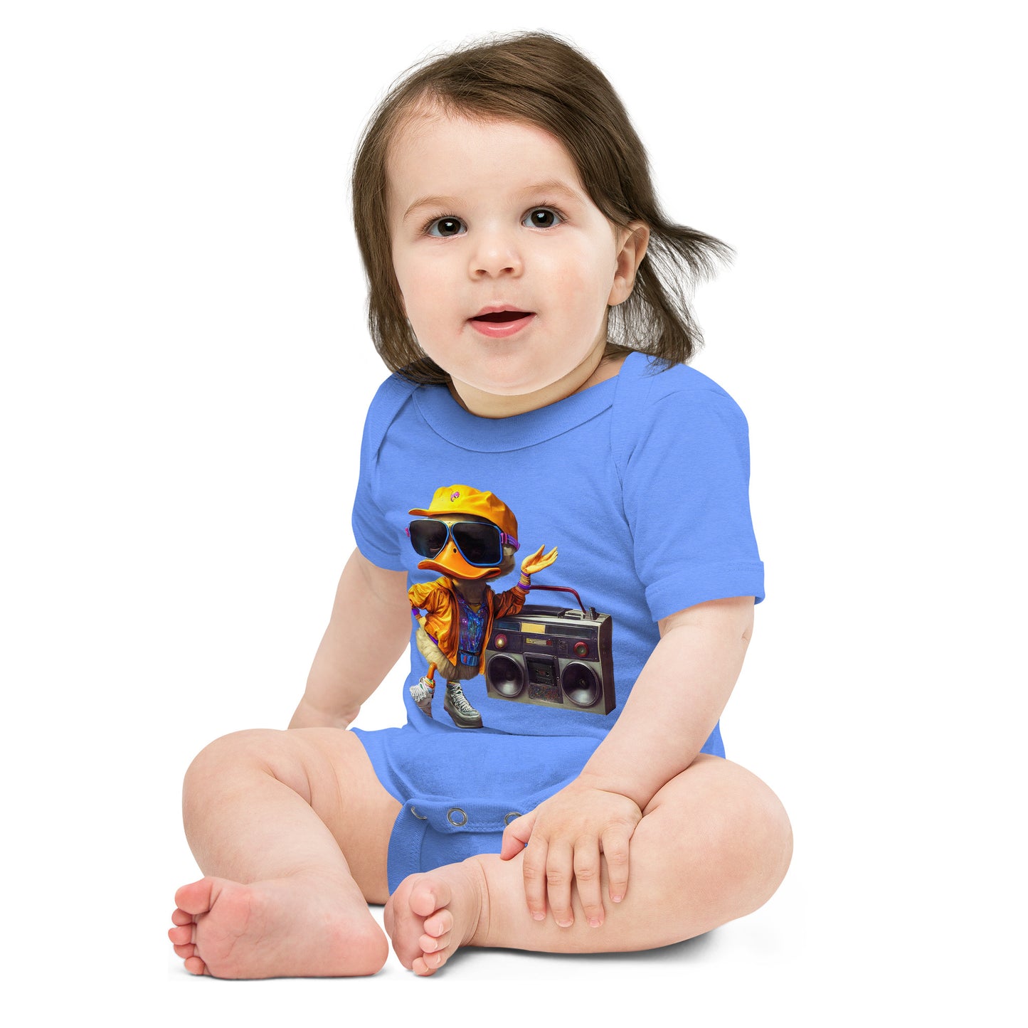 Boom Box Duck Baby short sleeve one piece - Premium T-Shirt from Wanna Freestyle Designs - Just $19.99! Shop now at Wanna Freestyle Designs