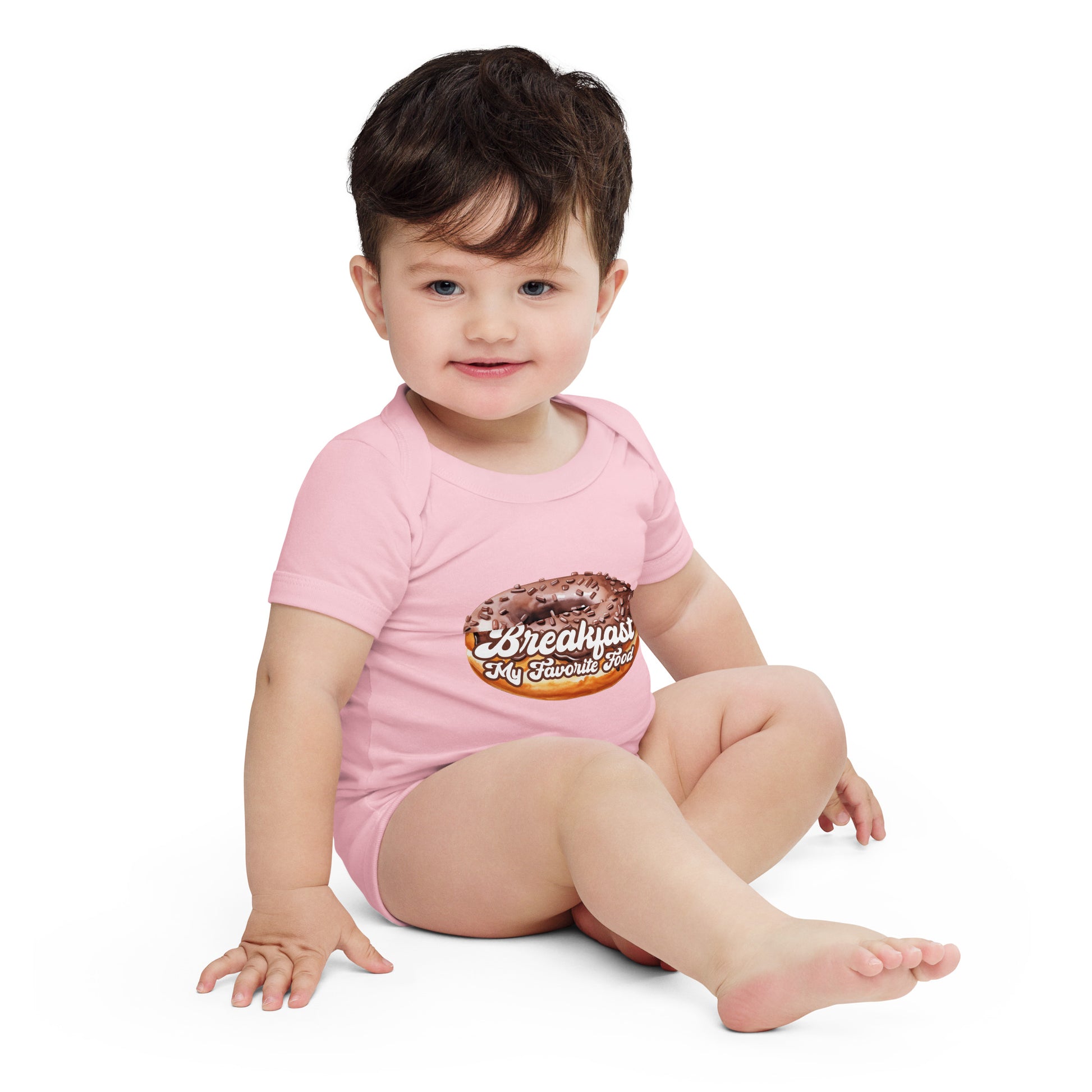 Breakfast my Favorite Food Baby short sleeve one piece - Premium T-Shirt from Wanna Freestyle Designs - Just $19.99! Shop now at Wanna Freestyle Designs