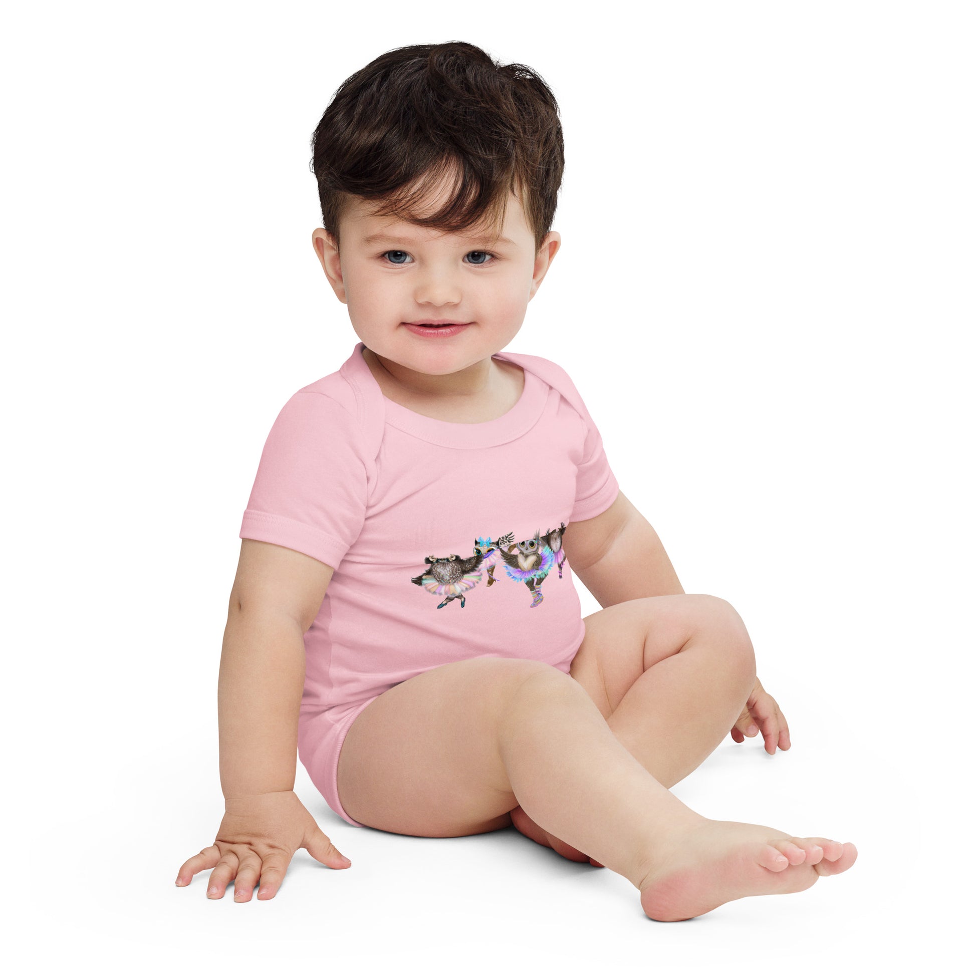 Adorable Owl Ballet Baby short sleeve one piece - Premium T-Shirt from Wanna Freestyle Designs - Just $19.99! Shop now at Wanna Freestyle Designs