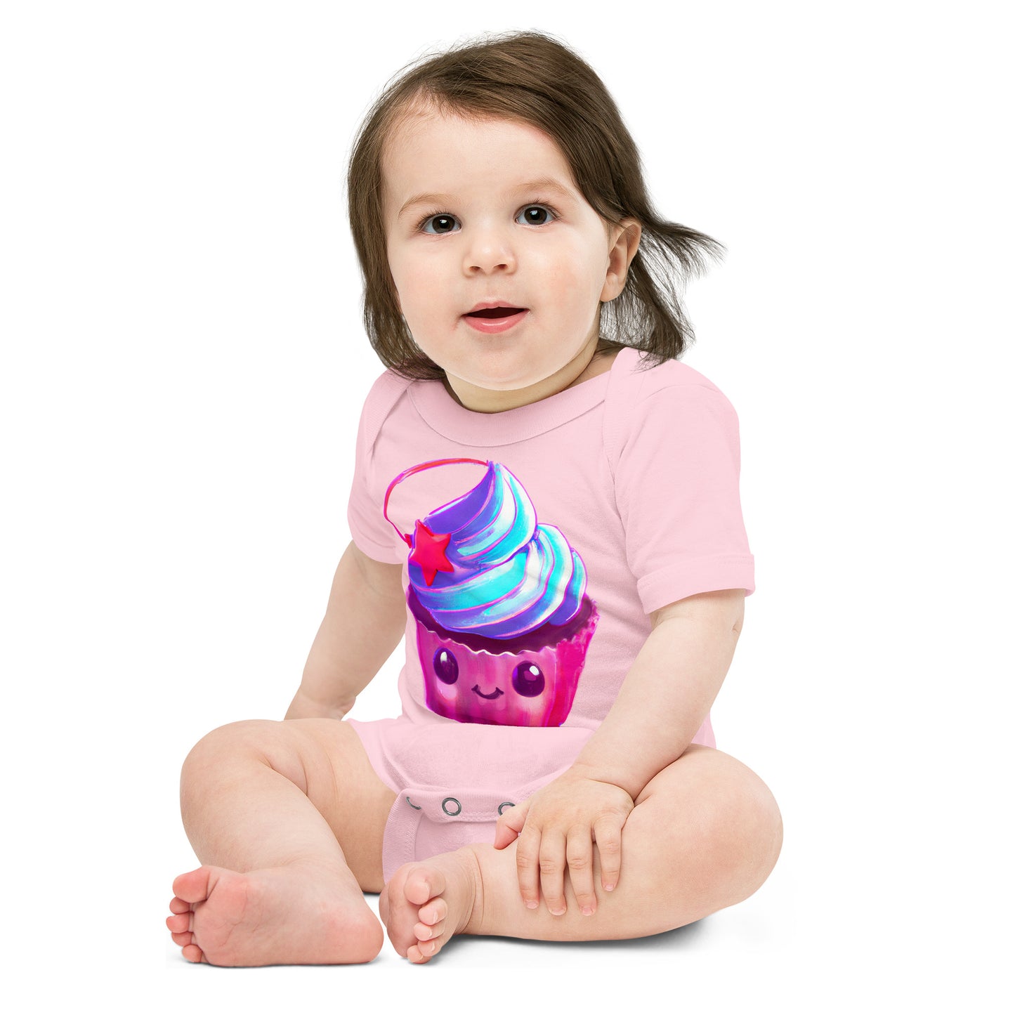 Little Cupcake 2 Baby short sleeve one piece - Premium T-Shirt from Wanna Freestyle Designs - Just $19.99! Shop now at Wanna Freestyle Designs