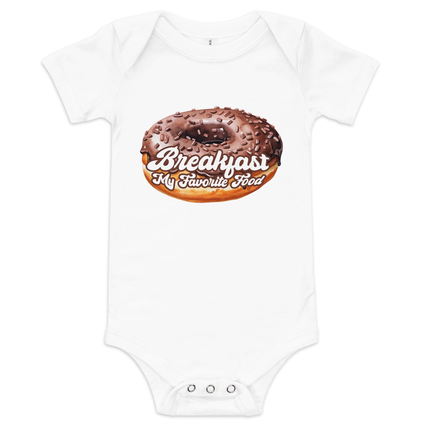 Breakfast my Favorite Food Baby short sleeve one piece - Premium T-Shirt from Wanna Freestyle Designs - Just $19.99! Shop now at Wanna Freestyle Designs