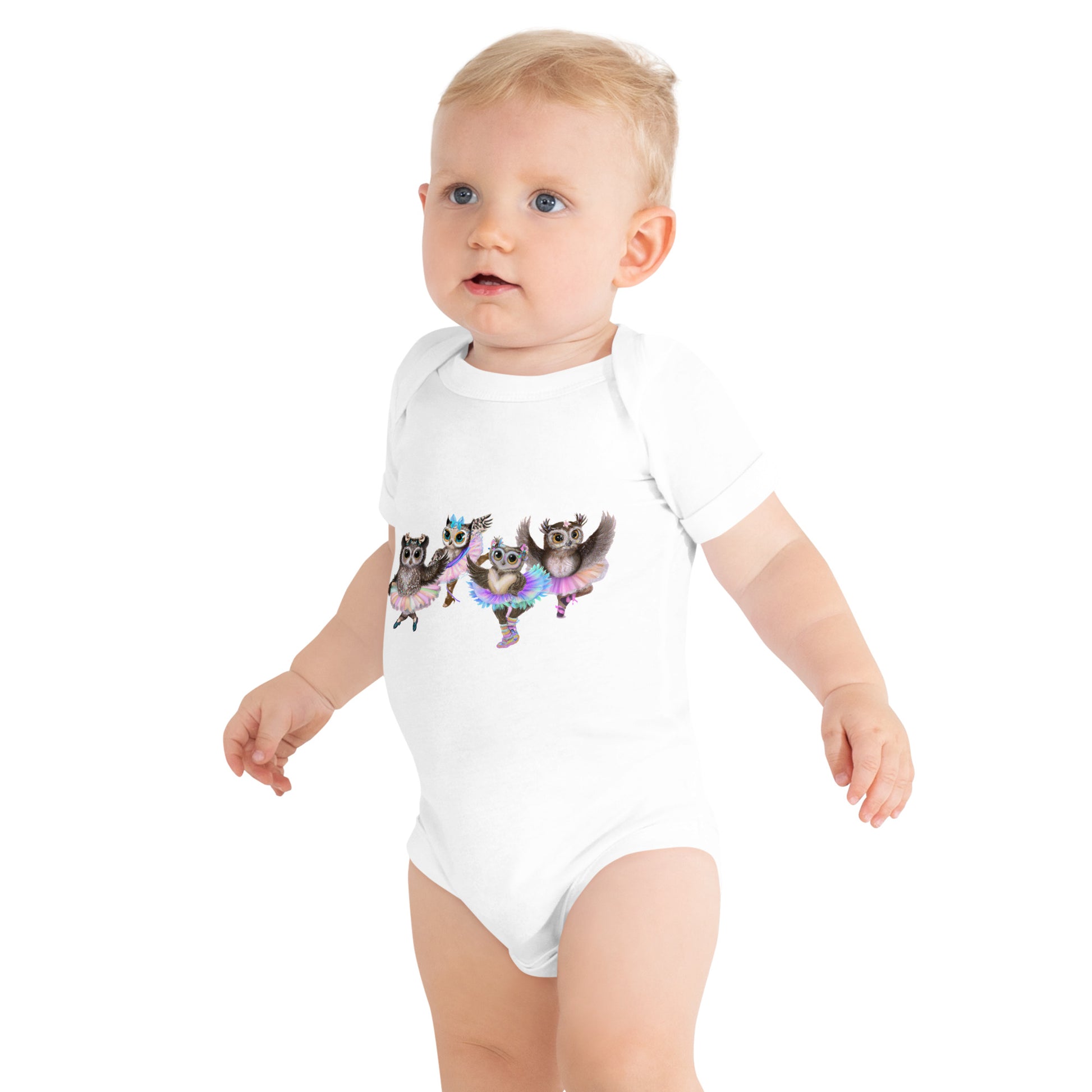 Adorable Owl Ballet Baby short sleeve one piece - Premium T-Shirt from Wanna Freestyle Designs - Just $19.99! Shop now at Wanna Freestyle Designs