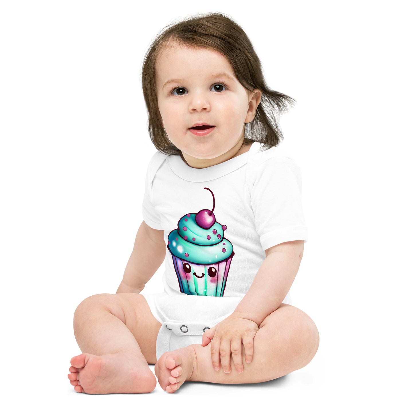 Little Cupcake Baby short sleeve one piece - Premium T-Shirt from Wanna Freestyle Designs - Just $19.99! Shop now at Wanna Freestyle Designs