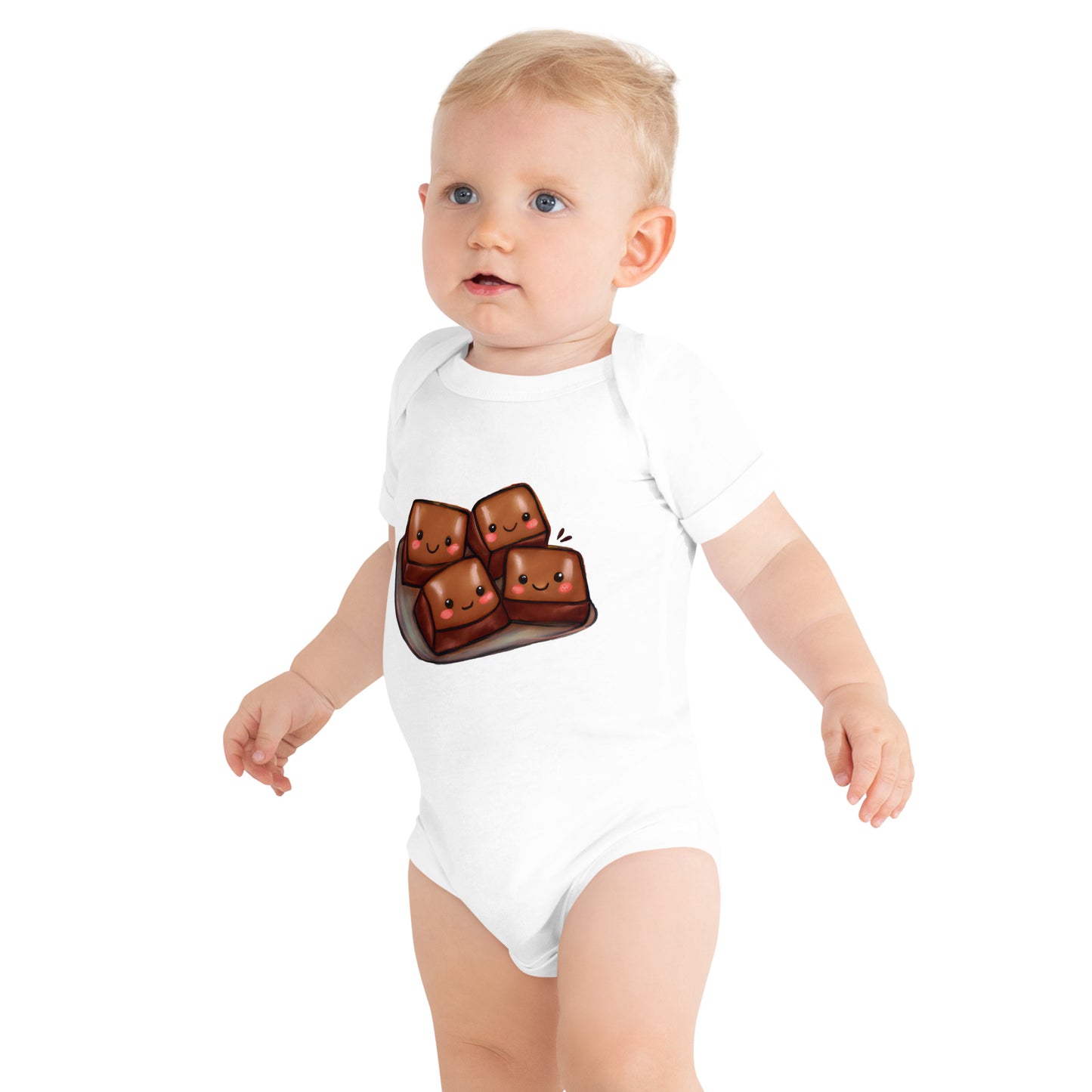 Adorable Brownies Baby short sleeve one piece - Premium T-Shirt from Wanna Freestyle Designs - Just $19.99! Shop now at Wanna Freestyle Designs