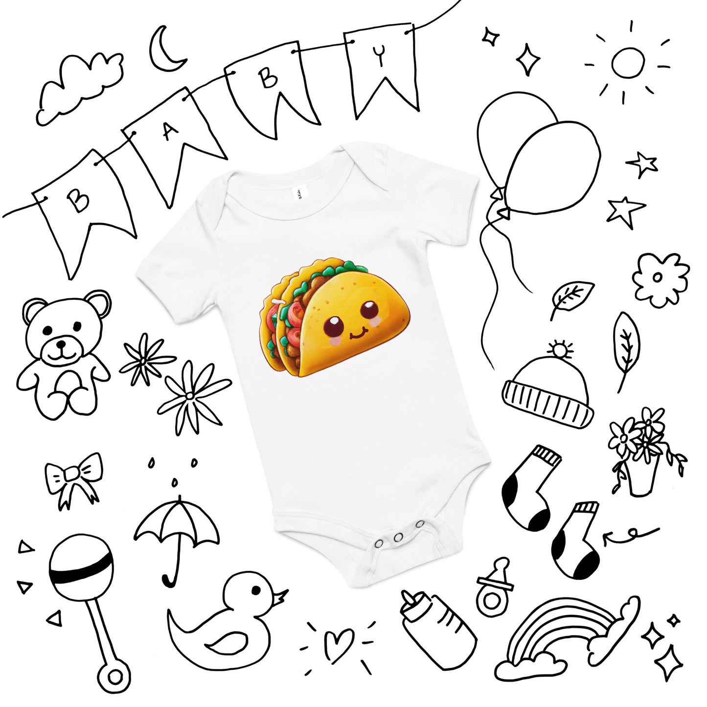 Little Tacos Baby short sleeve one piece - Premium T-Shirt from Wanna Freestyle Designs - Just $19.99! Shop now at Wanna Freestyle Designs