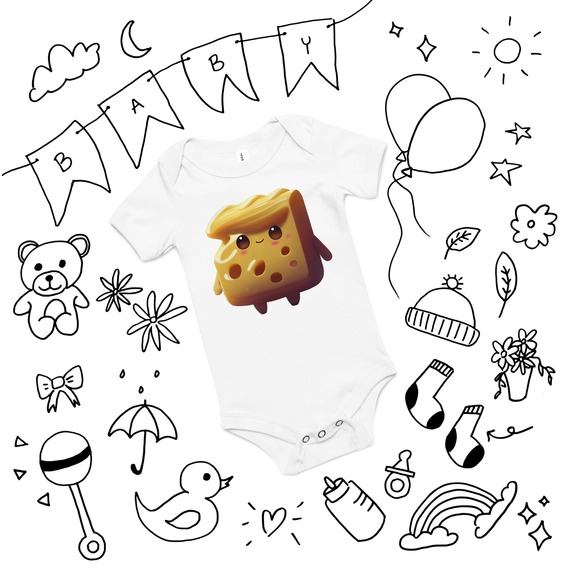 The Big Cheese Baby short sleeve one piece - Premium T-Shirt from Wanna Freestyle Designs - Just $19.99! Shop now at Wanna Freestyle Designs