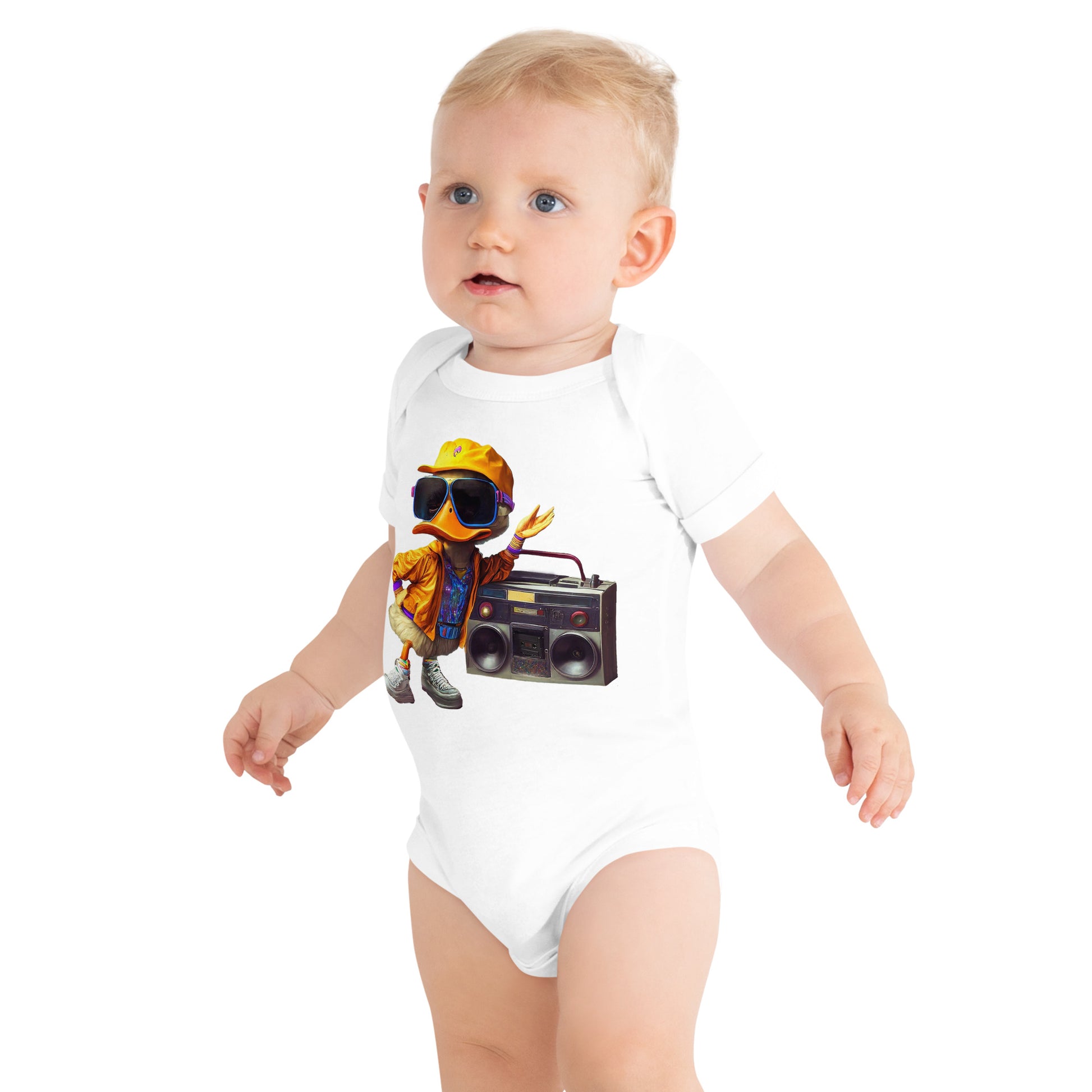 Boom Box Duck Baby short sleeve one piece - Premium T-Shirt from Wanna Freestyle Designs - Just $19.99! Shop now at Wanna Freestyle Designs