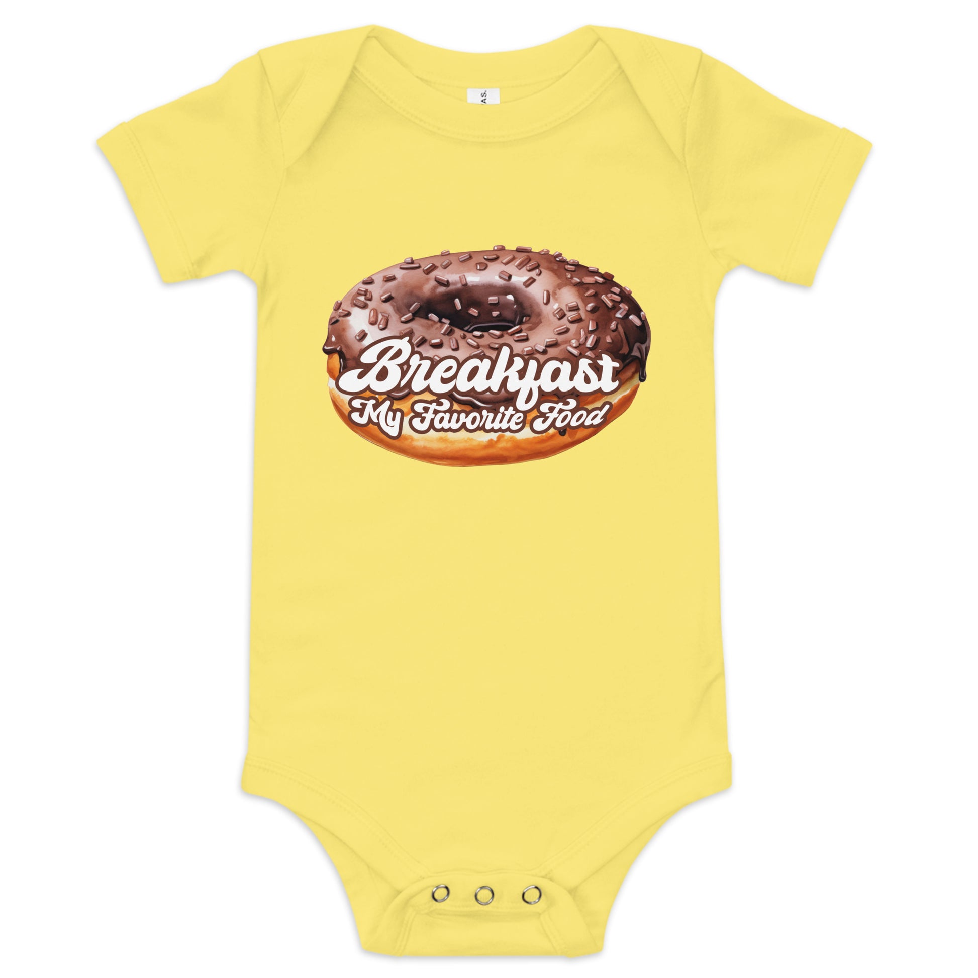 Breakfast my Favorite Food Baby short sleeve one piece - Premium T-Shirt from Wanna Freestyle Designs - Just $19.99! Shop now at Wanna Freestyle Designs