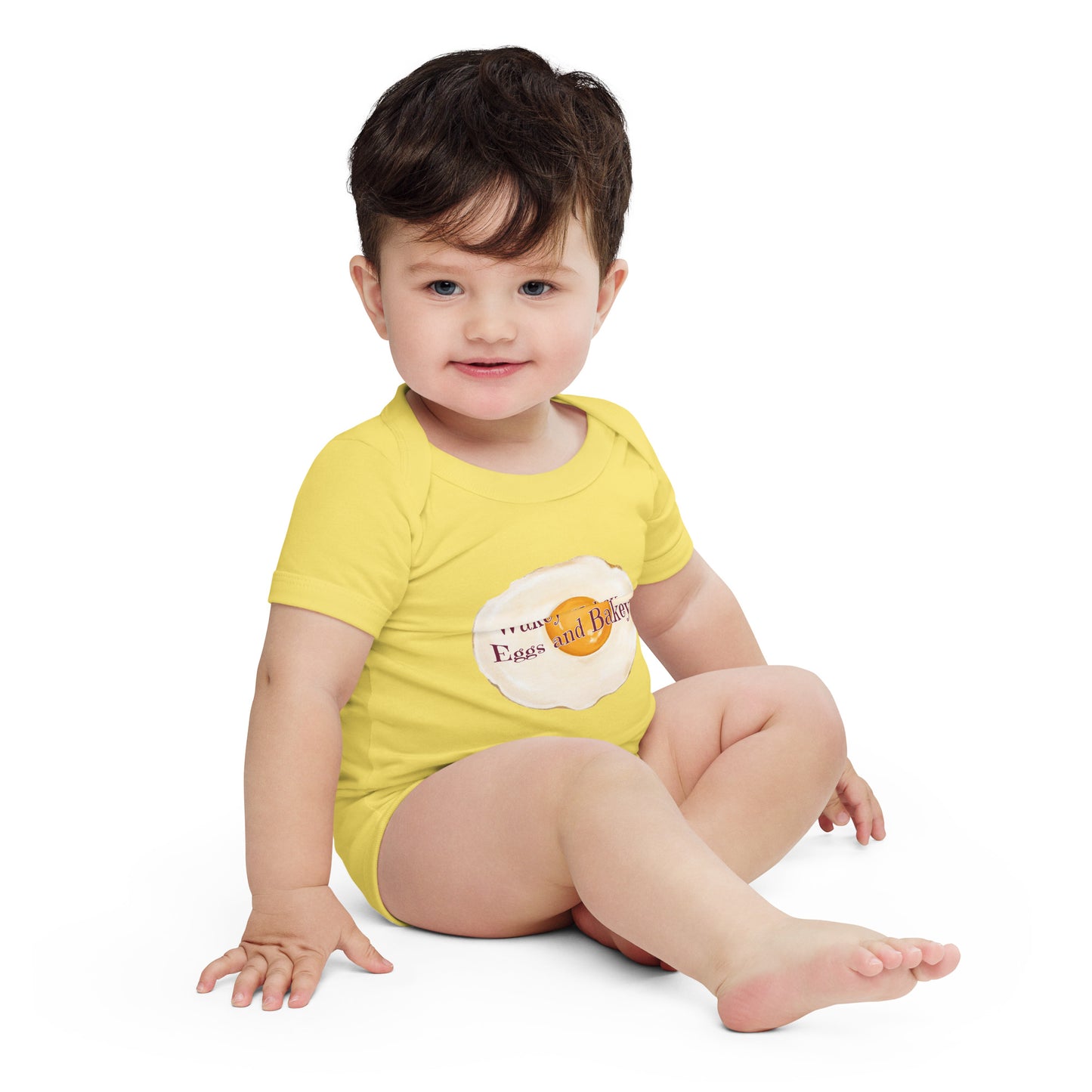 Wakey Wakey Eggs and Bakey Baby short sleeve one piece - Premium T-Shirt from Wanna Freestyle Designs - Just $19.99! Shop now at Wanna Freestyle Designs