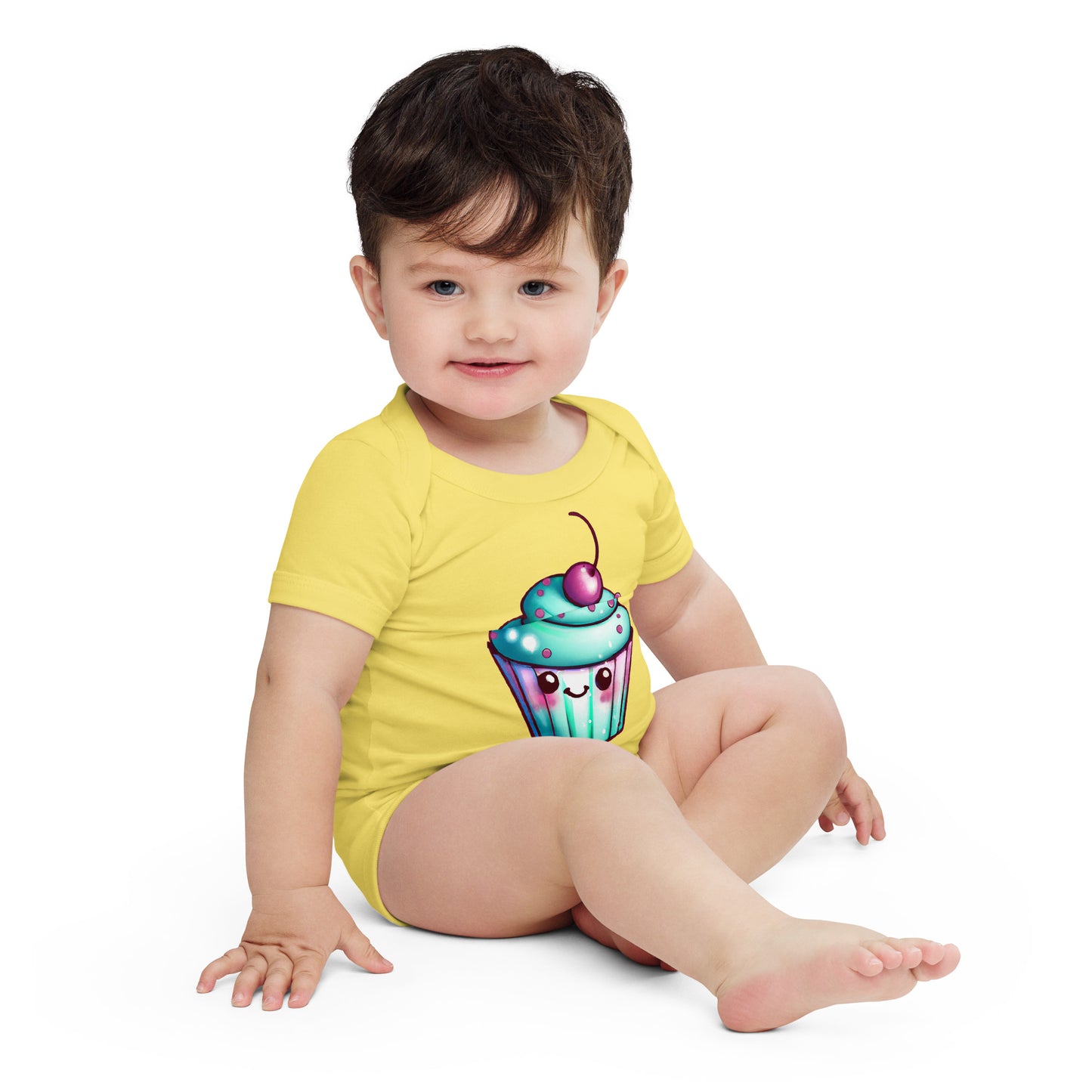 Little Cupcake Baby short sleeve one piece - Premium T-Shirt from Wanna Freestyle Designs - Just $19.99! Shop now at Wanna Freestyle Designs