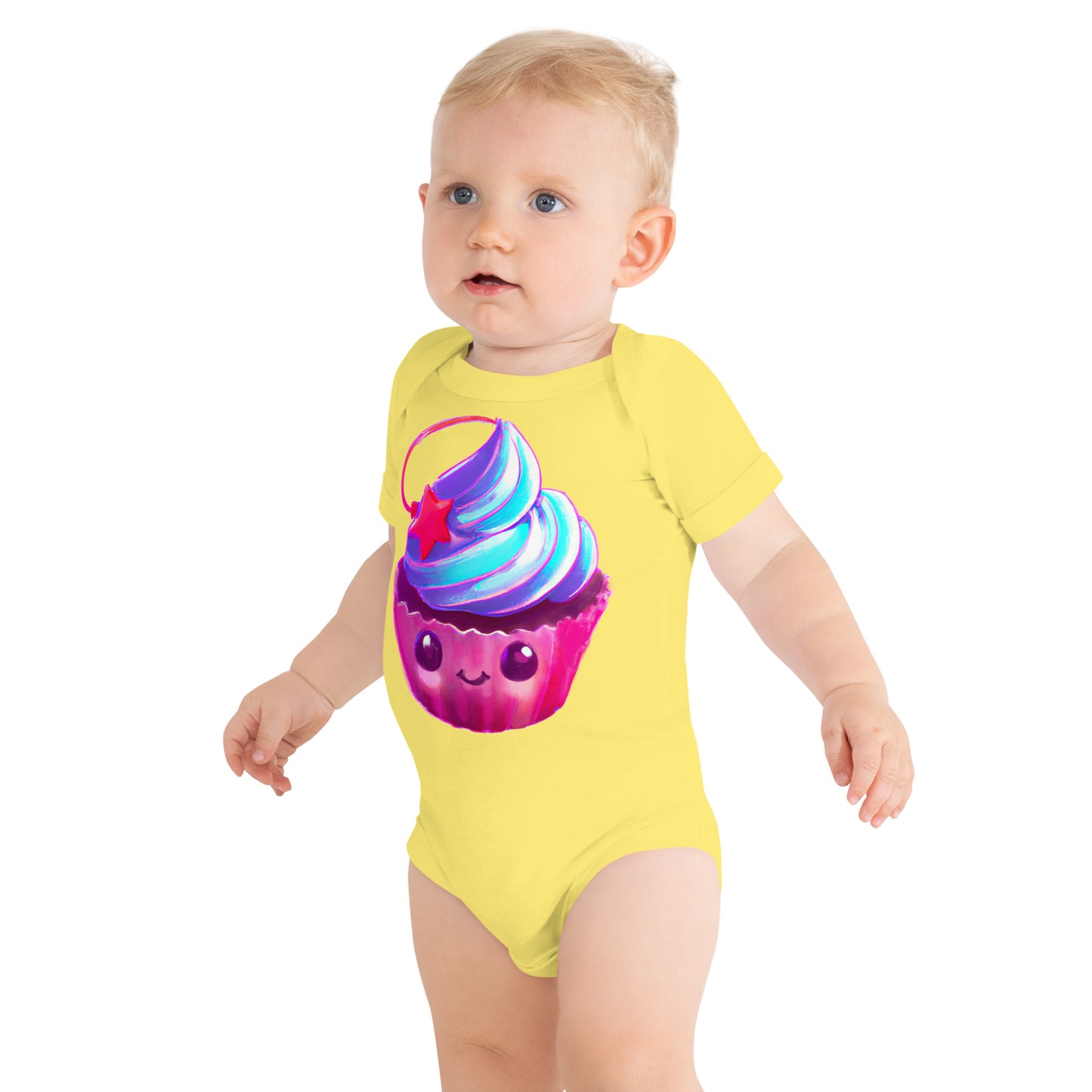 Little Cupcake 2 Baby short sleeve one piece - Premium T-Shirt from Wanna Freestyle Designs - Just $19.99! Shop now at Wanna Freestyle Designs