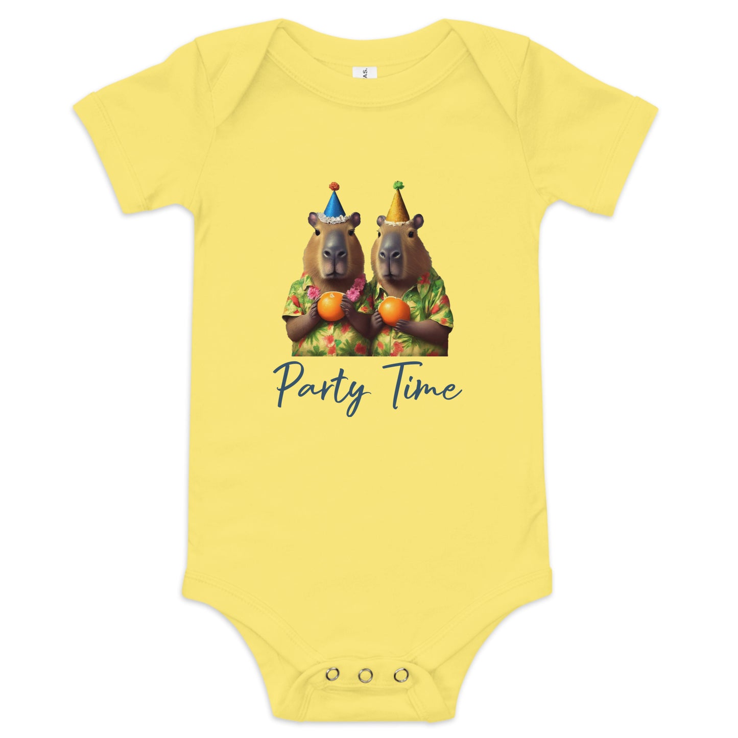 Capybara Party 2 Baby short sleeve one piece - Premium T-Shirt from Wanna Freestyle Designs - Just $19.99! Shop now at Wanna Freestyle Designs