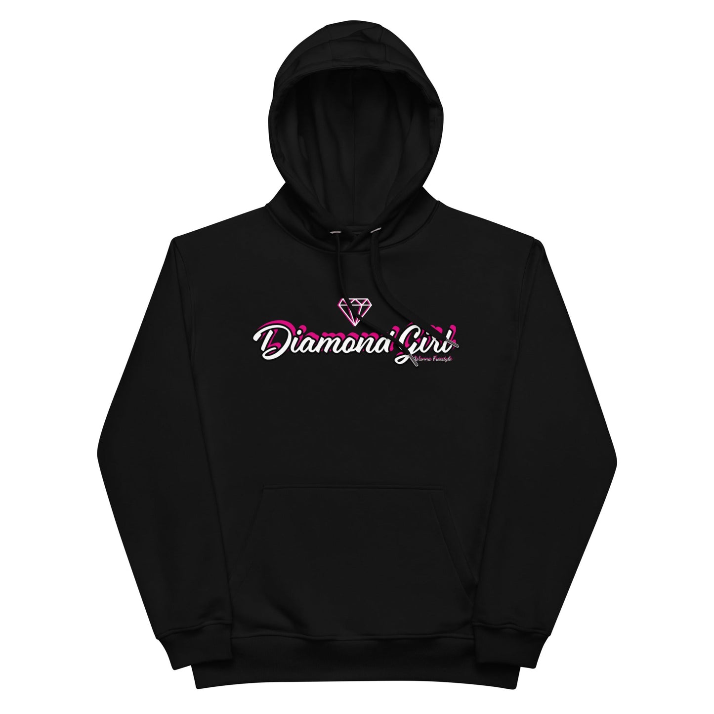 Diamond Girl Premium eco hoodie- Pink - Premium  from Wanna Freestyle - Just $55! Shop now at Wanna Freestyle