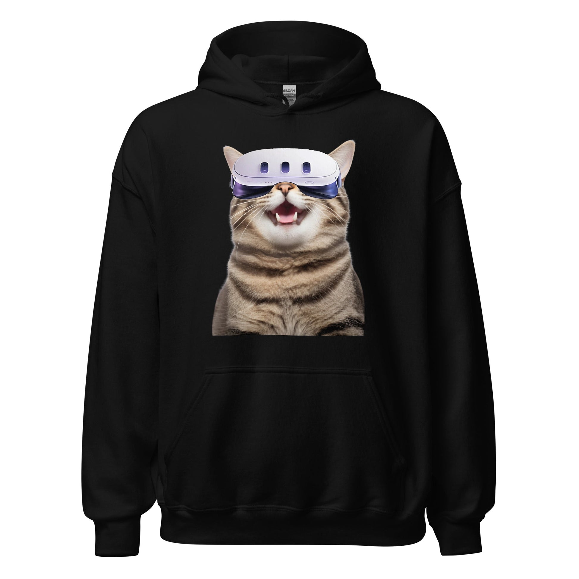 Oculus 3 VR Kitty Gamer Unisex Long Sleeve Hoodie - Premium Hoodie from Wanna Freestyle - Just $40! Shop now at Wanna Freestyle