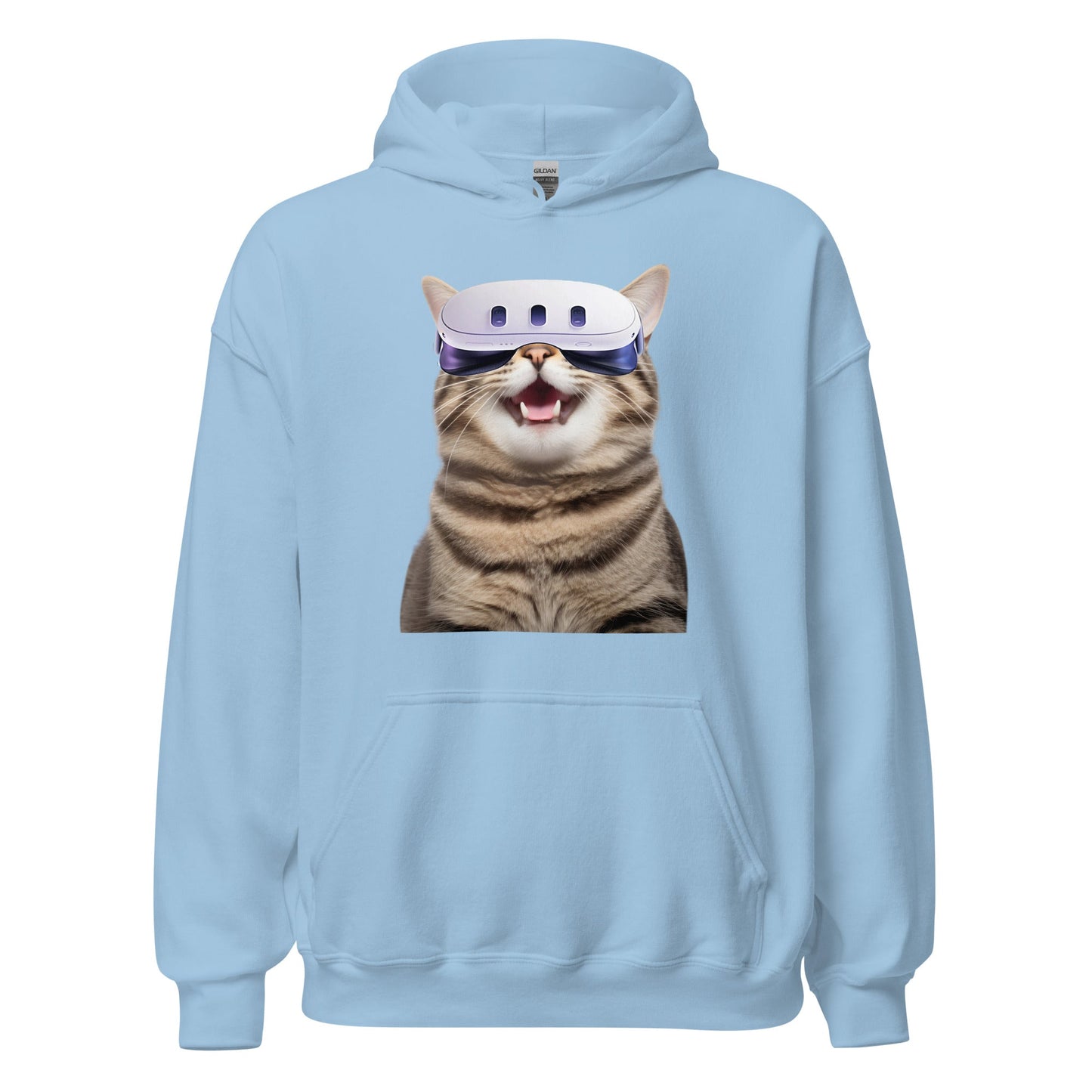 Oculus 3 VR Kitty Gamer Unisex Long Sleeve Hoodie - Premium Hoodie from Wanna Freestyle - Just $40! Shop now at Wanna Freestyle