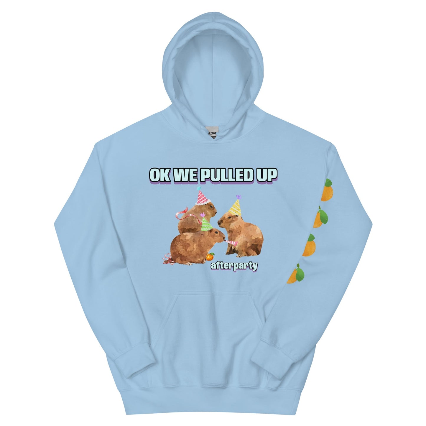 Ok We Pulled Up Capybara Afterparty Unisex Hoodie - Premium T-Shirt from Wanna Freestyle - Just $40! Shop now at Wanna Freestyle