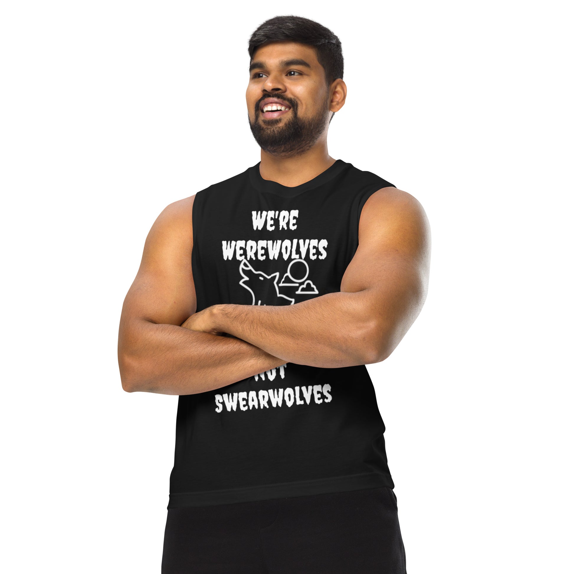 We're Werewolves not Swearwolves Muscle Shirt - Premium T-Shirt from Wanna Freestyle Designs - Just $22.95! Shop now at Wanna Freestyle Designs