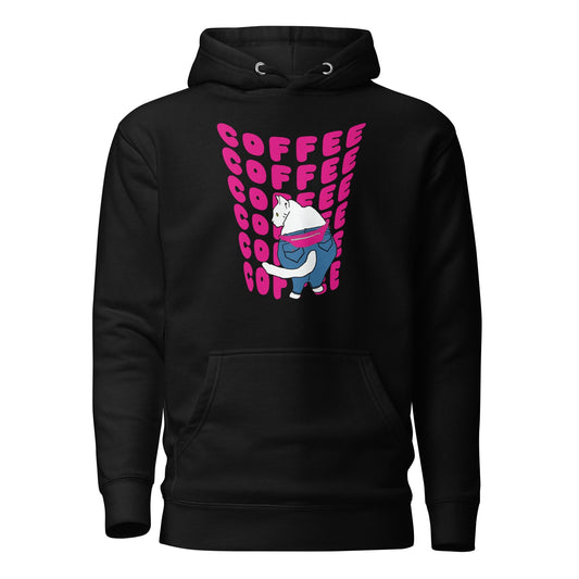 Boujee Coffee Kitty Unisex Hoodie - Premium Hoodie from Wanna Freestyle - Just $35! Shop now at Wanna Freestyle