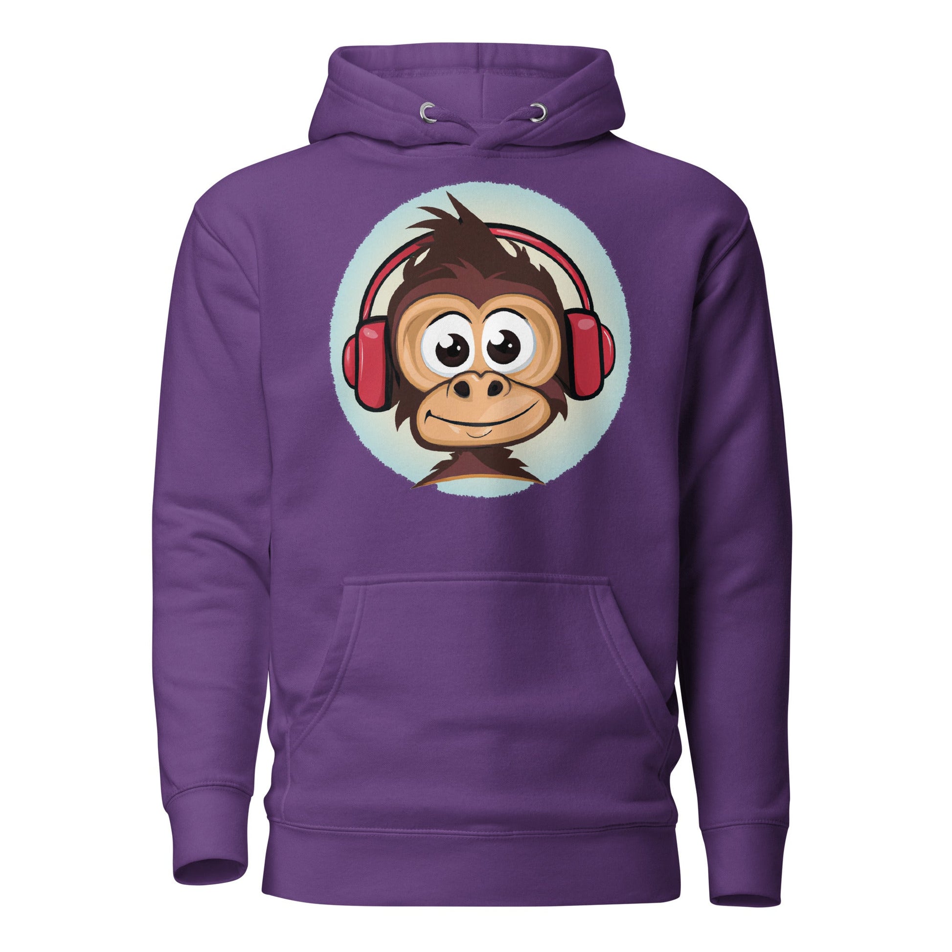 Monkey wearing Headphones Unisex Hoodie - Premium Hoodie from Wanna Freestyle - Just $35! Shop now at Wanna Freestyle