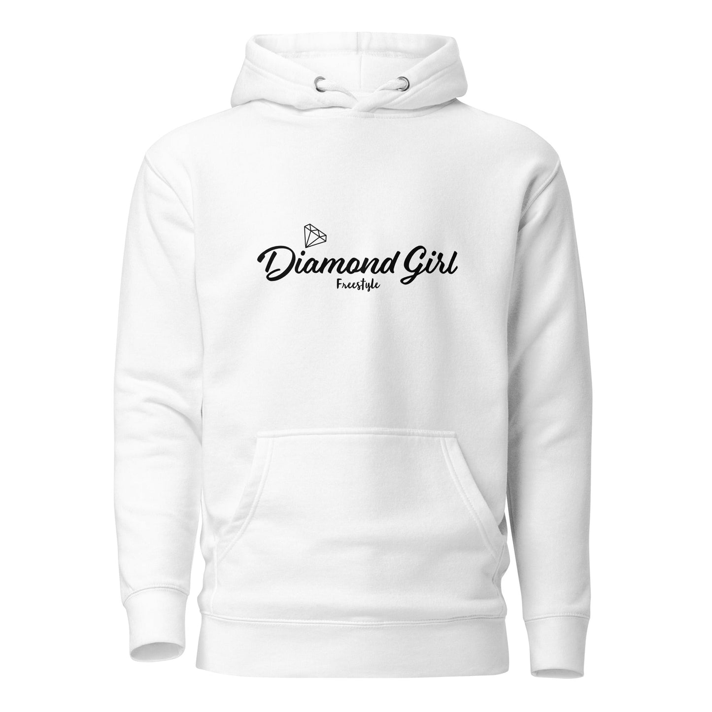 Diamond Girl Freestyle - Unisex Premium Hoodie - White - Premium Hoodie from Wanna Freestyle - Just $45! Shop now at Wanna Freestyle