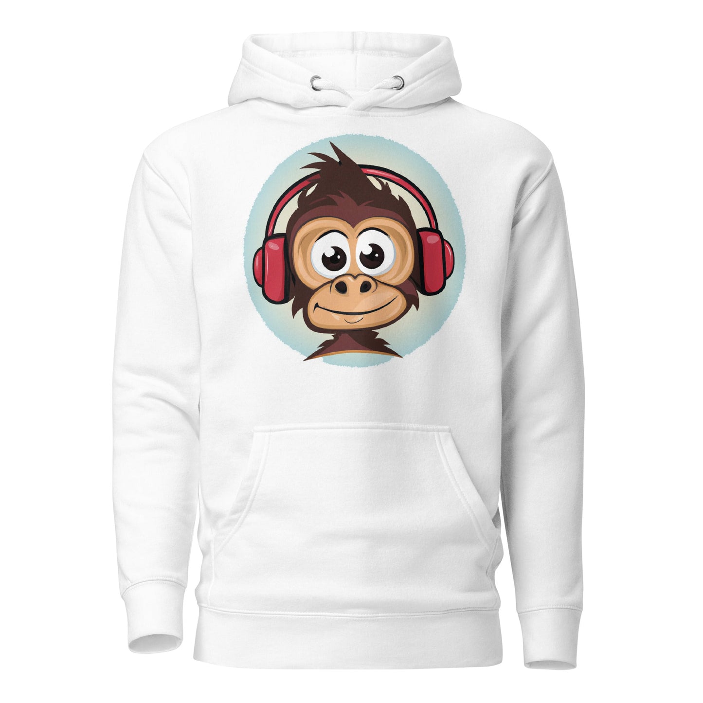 Monkey wearing Headphones Unisex Hoodie - Premium Hoodie from Wanna Freestyle - Just $35! Shop now at Wanna Freestyle