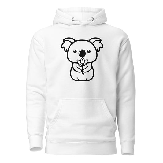 Koala Flower Unisex Hoodie - Premium Sweatshirt from Wanna Freestyle Designs - Just $39.99! Shop now at Wanna Freestyle Designs