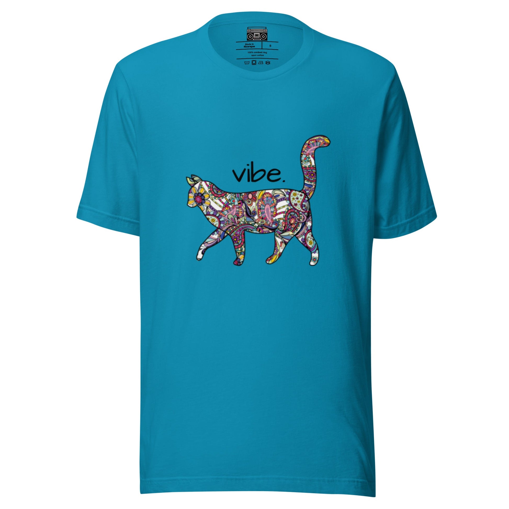 Paisley Rainbow Kitty Vibe Short Sleeve Relaxed Fit T-shirt - Premium  from Wanna Freestyle - Just $19.99! Shop now at Wanna Freestyle