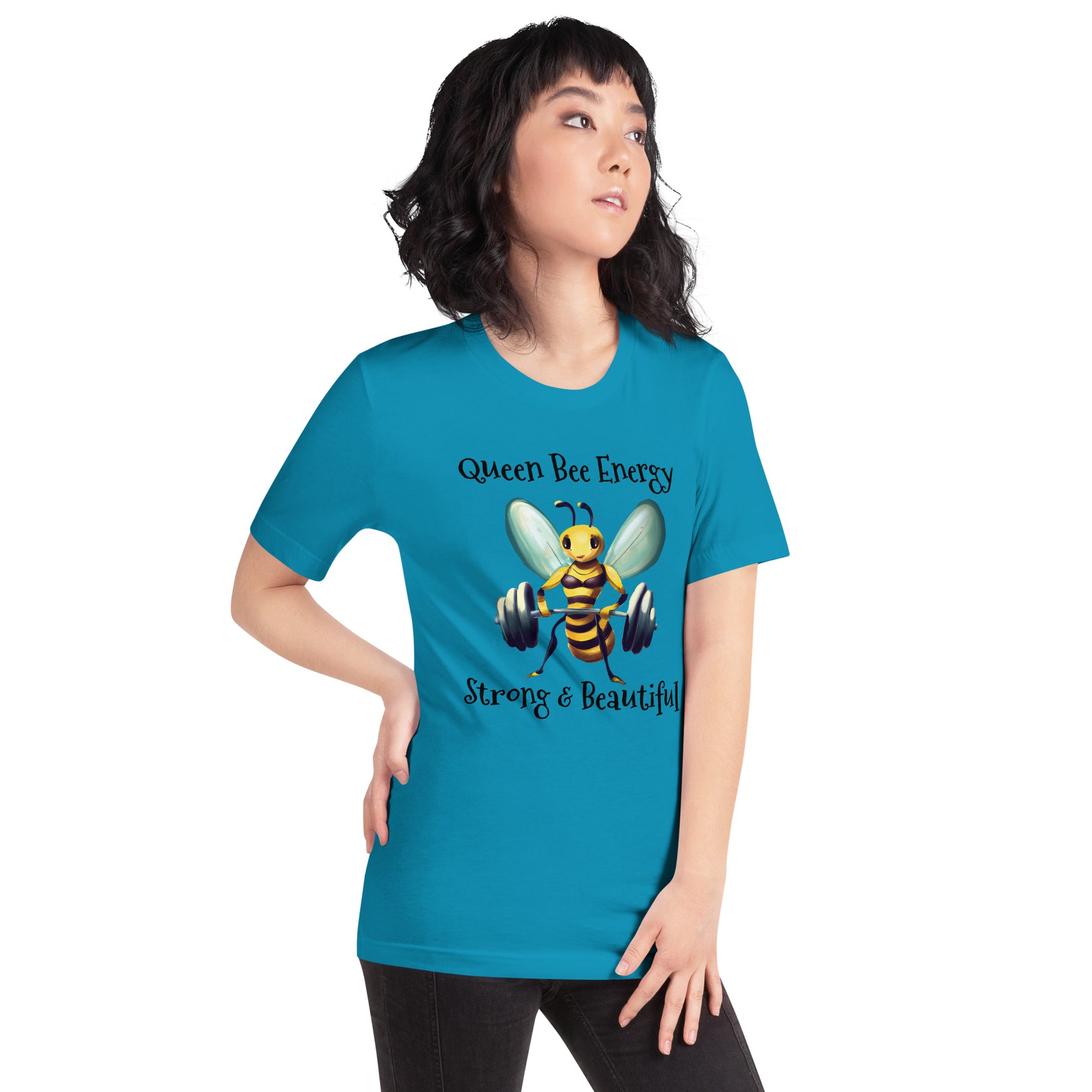 Queen Bee Energy Strong and Confident QBE: Unisex t-shirt - Premium T-Shirt from Wanna Freestyle Designs - Just $25! Shop now at Wanna Freestyle Designs