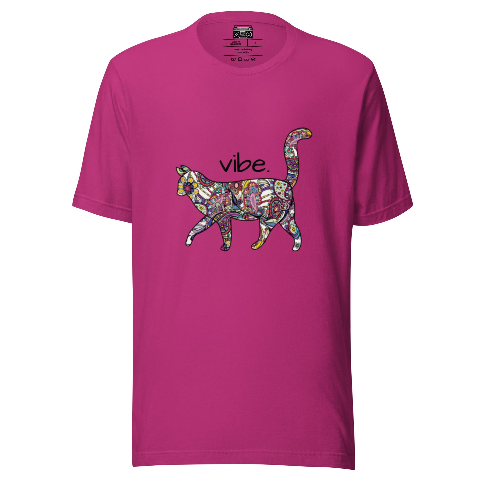 Paisley Rainbow Kitty Vibe Short Sleeve Relaxed Fit T-shirt - Premium  from Wanna Freestyle - Just $19.99! Shop now at Wanna Freestyle