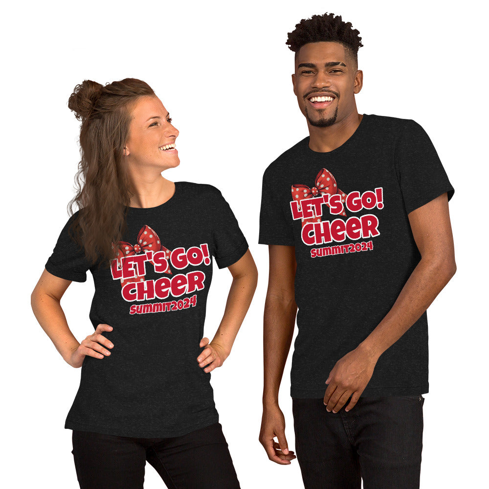 Let's Go Cheer Summit 2024 Unisex t-shirt - Premium T-Shirt from Wanna Freestyle - Just $18! Shop now at Wanna Freestyle