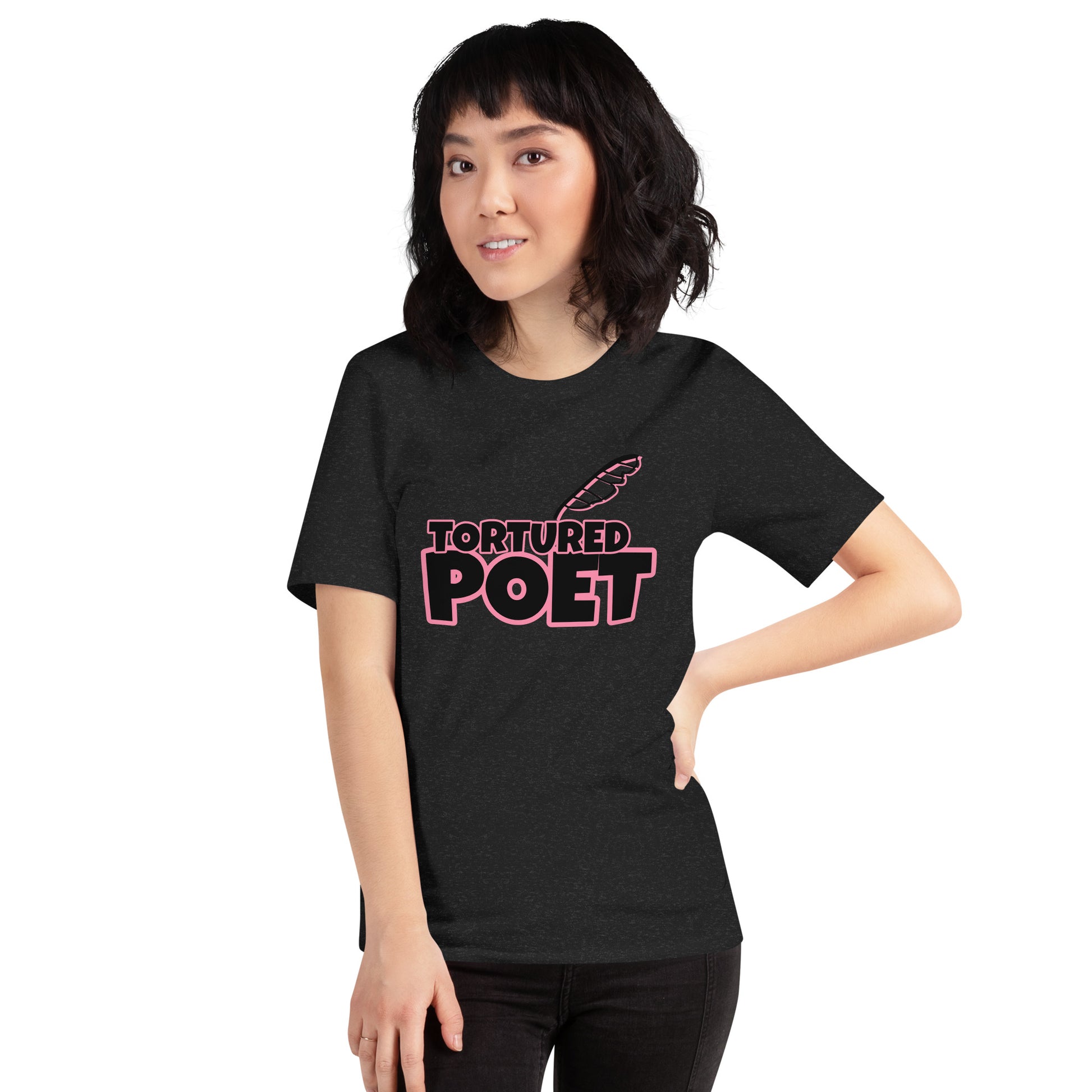 Tortured Poet Pink Unisex t-shirt - Premium  from Wanna Freestyle Designs - Just $22.99! Shop now at Wanna Freestyle Designs