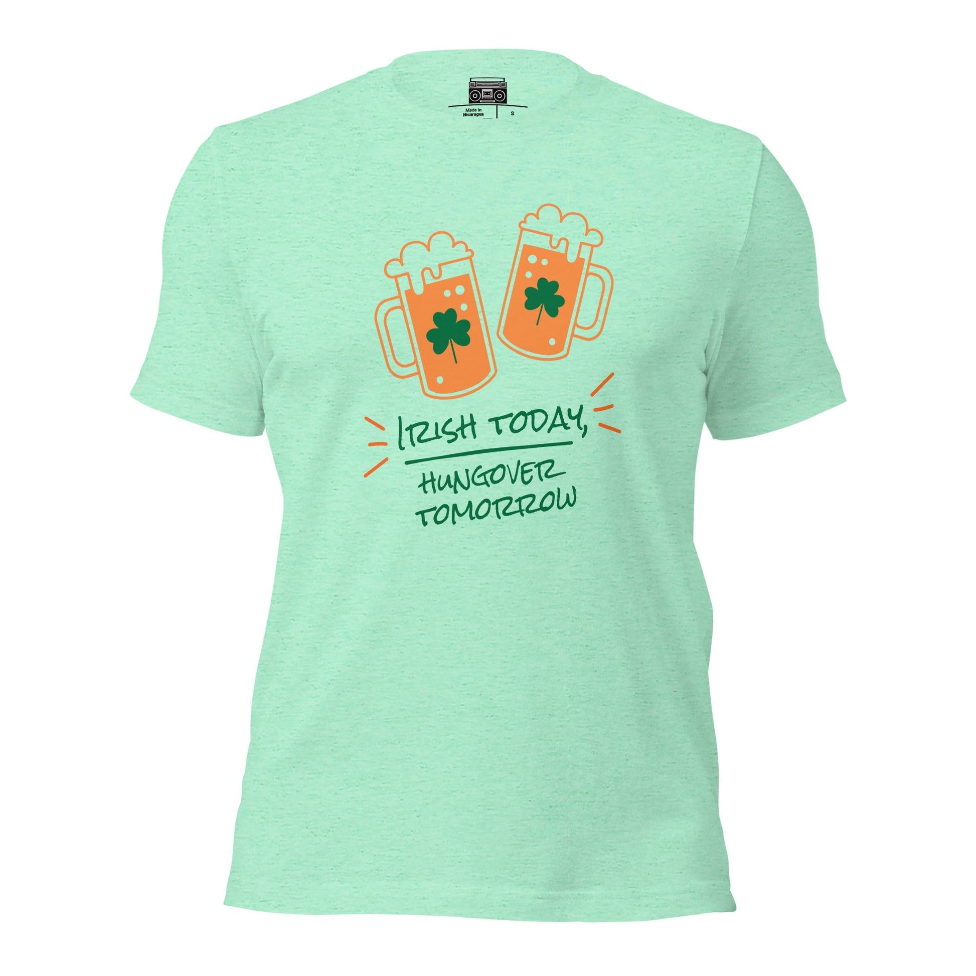 Irish Today Hung Over Tomorrow Unisex t-shirt - Premium T-Shirt from Wanna Freestyle - Just $19.99! Shop now at Wanna Freestyle