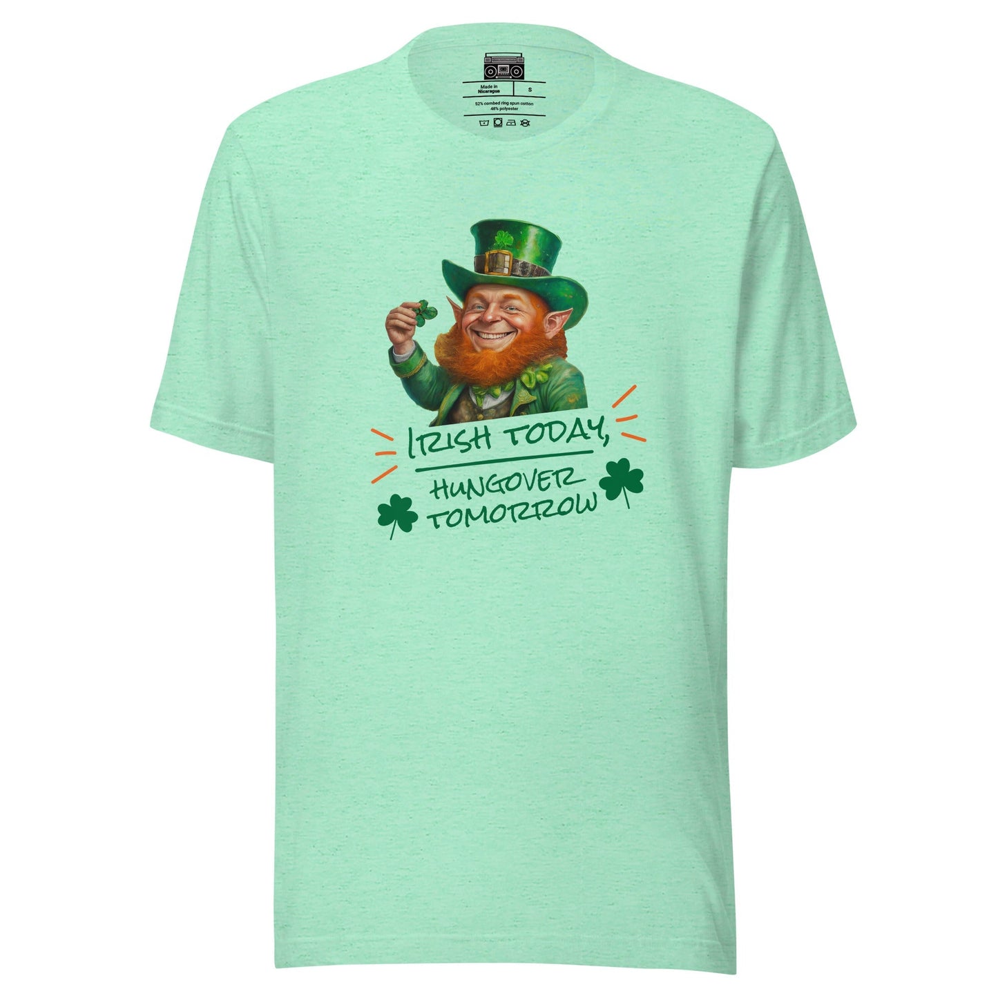 Irish Today Hungover Tomorrow 2 Unisex t-shirt - Premium T-Shirt from Wanna Freestyle - Just $19.99! Shop now at Wanna Freestyle