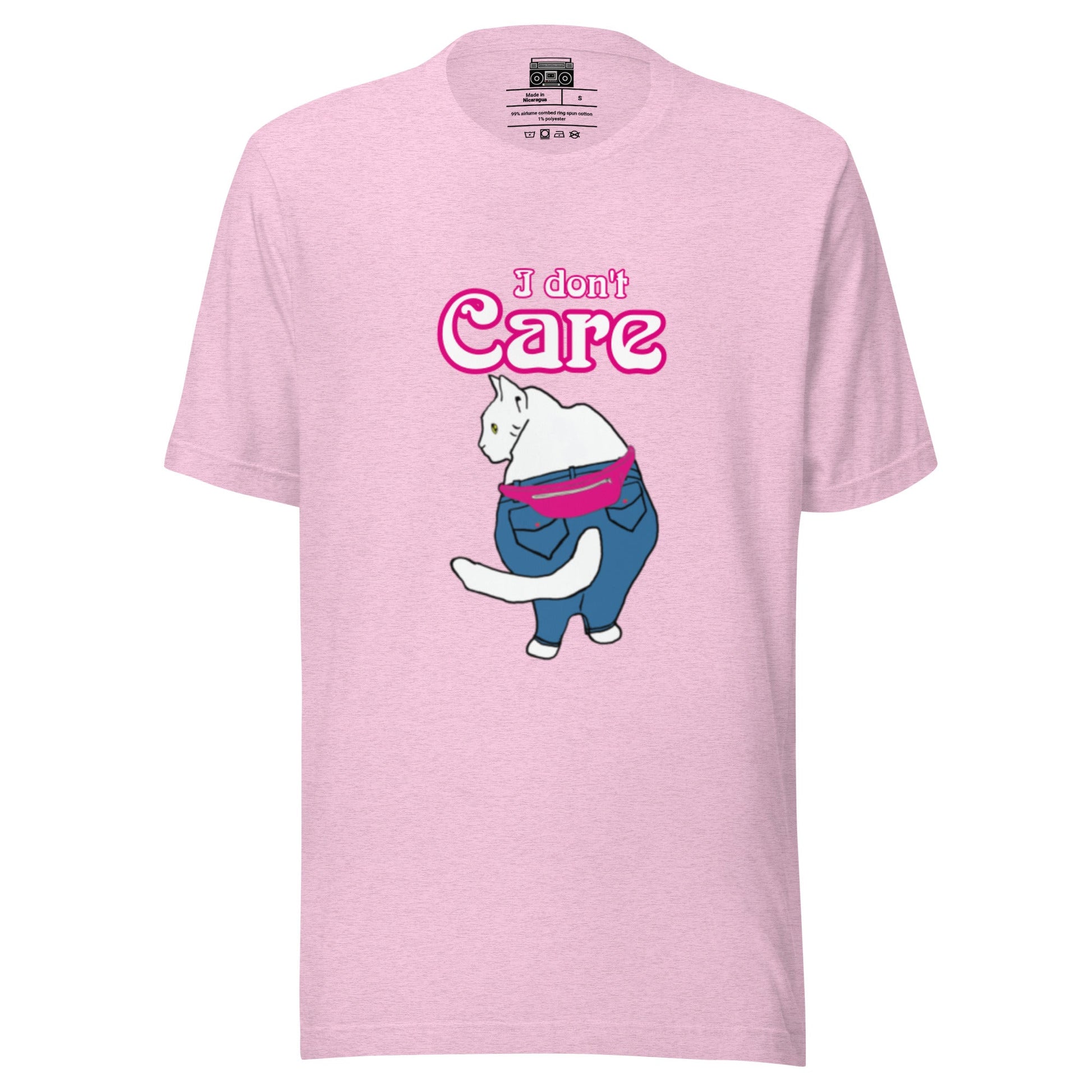 I Don't Care Kitty Short Sleeve Crew Neck Unisex t-shirt - Premium T-Shirt from Wanna Freestyle - Just $19.99! Shop now at Wanna Freestyle