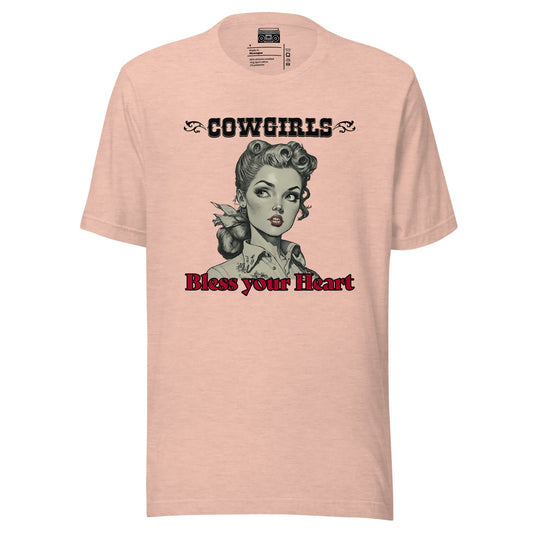 Cowgirls Bless Your Heart - Premium T-Shirt from Wanna Freestyle - Just $19.99! Shop now at Wanna Freestyle