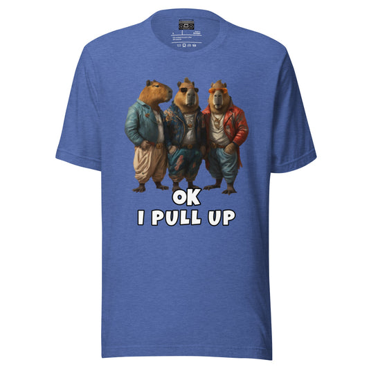 OK I Pull Up Capybara Party 3 Unisex Short Sleeve t-shirt - Premium T-Shirt from Wanna Freestyle - Just $19.99! Shop now at Wanna Freestyle