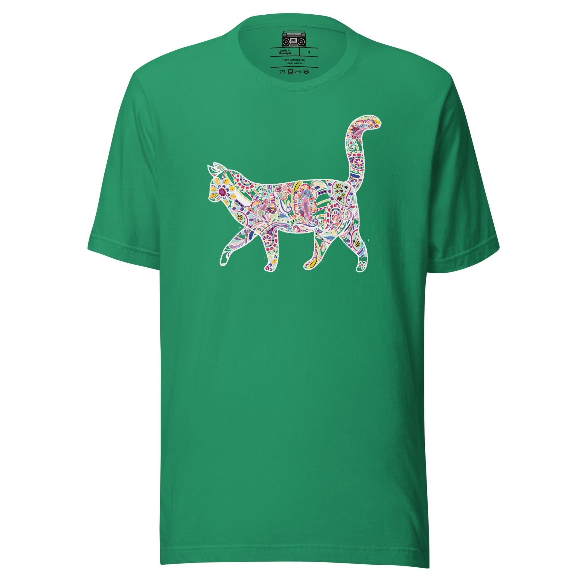 Paisley Rainbow Kitty Relaxed Fit Short Sleeve Shirt - Premium T-Shirt from Wanna Freestyle - Just $19.99! Shop now at Wanna Freestyle