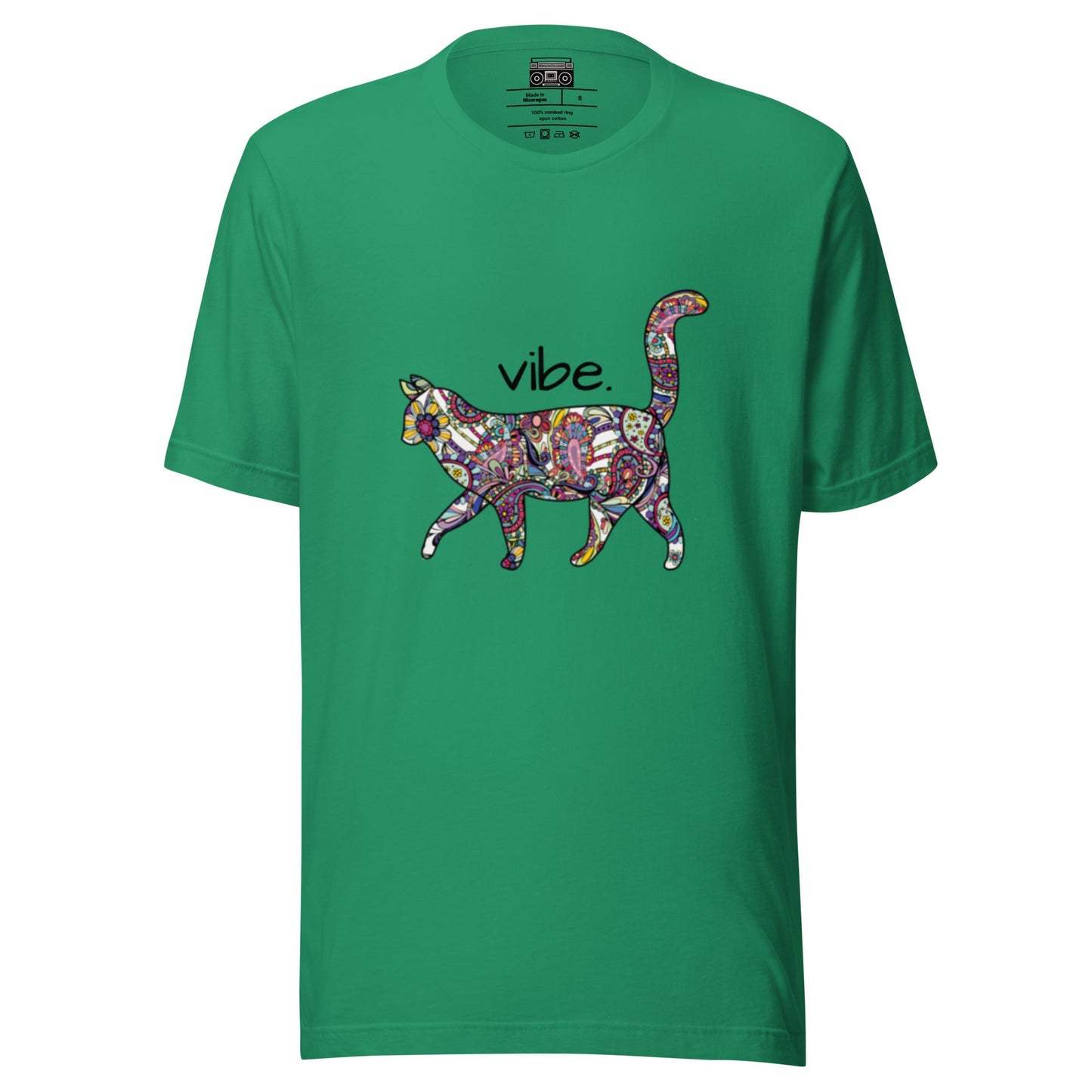 Paisley Rainbow Kitty Vibe Short Sleeve Relaxed Fit T-shirt - Premium  from Wanna Freestyle - Just $19.99! Shop now at Wanna Freestyle