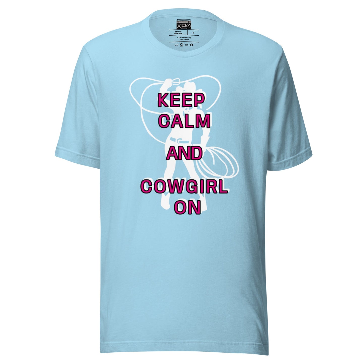 Keep Calm and Cowgir on Unisex t-shirt - Premium  from Wanna Freestyle - Just $19.99! Shop now at Wanna Freestyle